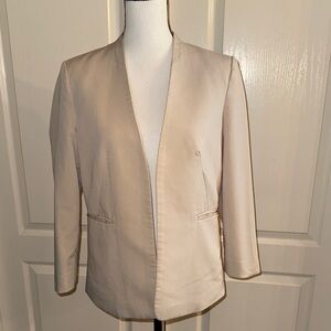 MANGO-  Cream Blazer Tailored Suit Jacket - Size 8